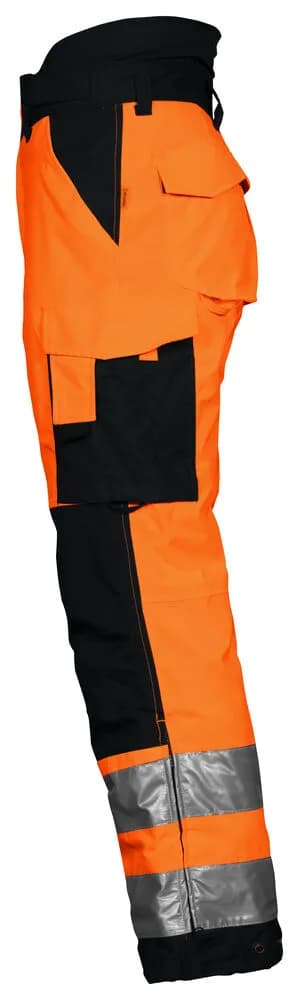 6514 GEFÜTTERTE HOSE HV EN ISO 20471 KLASSE 2 - Orange/Schwarz