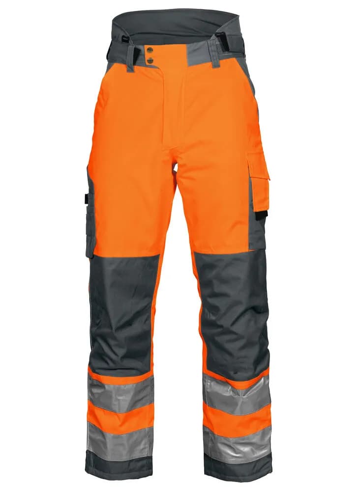 6514 GEFÜTTERTE HOSE HV EN ISO 20471 KLASSE 2 - Orange/Grau