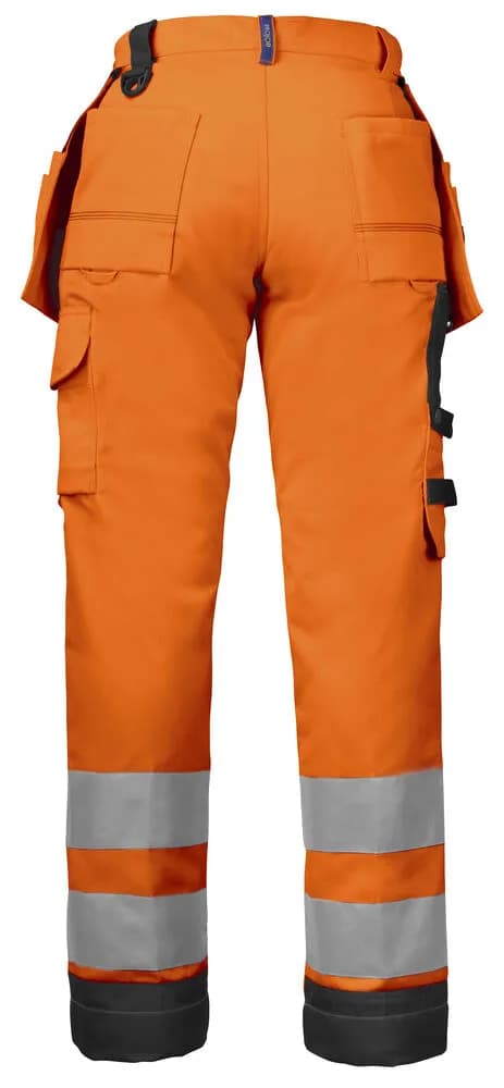 6519 DAMEN ARBEITSHOSE EN ISO 20471 KLASSE 2 - Orange/Schwarz