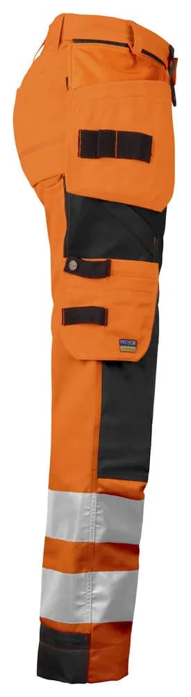 6519 DAMEN ARBEITSHOSE EN ISO 20471 KLASSE 2 - Orange/Schwarz