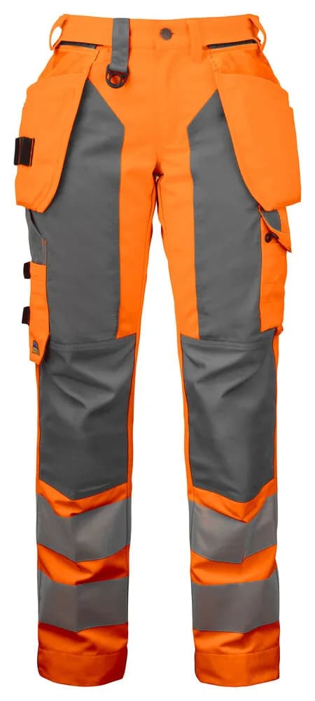 6519 DAMEN ARBEITSHOSE EN ISO 20471 KLASSE 2 - Orange/Grau