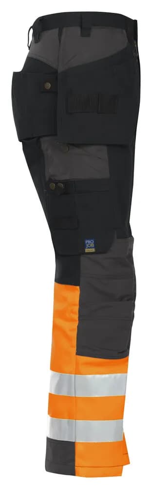 6522 ARBEITSHOSE EN ISO 20471 KLASSE 1 - Orange/Schwarz