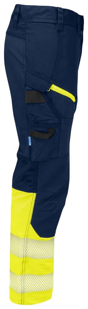 6528 STRETCH HOSE EN ISO 20471 KLASSE 1 - Gelb/Marine