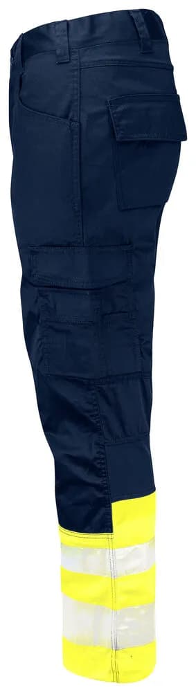 6537 SERVICEHOSE STRETCH EN ISO 20471 KLASSE 1 - Gelb/Marine