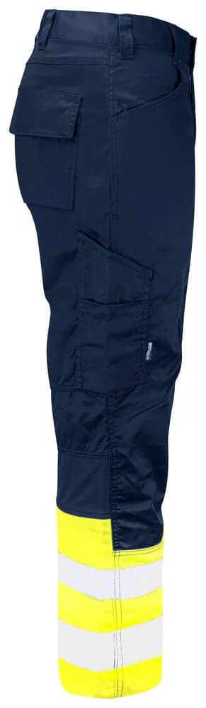 6537 SERVICEHOSE STRETCH EN ISO 20471 KLASSE 1 - Gelb/Marine