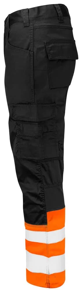 6537 SERVICEHOSE STRETCH EN ISO 20471 KLASSE 1 - Orange/Schwarz