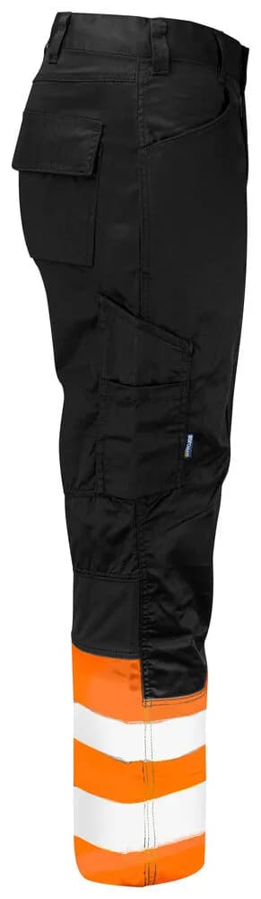 6537 SERVICEHOSE STRETCH EN ISO 20471 KLASSE 1 - Orange/Schwarz