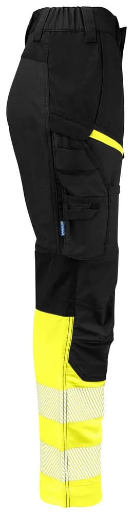 6538 STRETCH SERVICE HOSE DAMEN EN ISO 20471 KLASSE 1 - Gelb/Schwarz