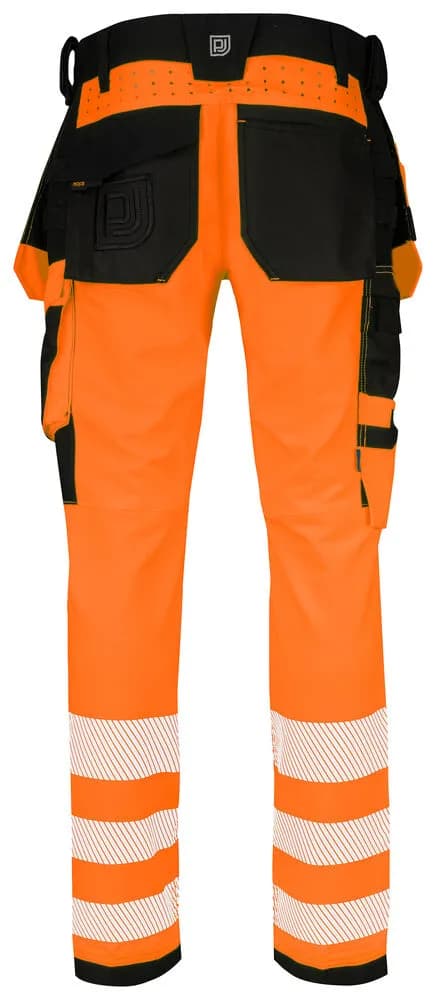 6573 BUNDHOSE STRETCH EN ISO 20471 KLASSE 2 - Orange/Schwarz