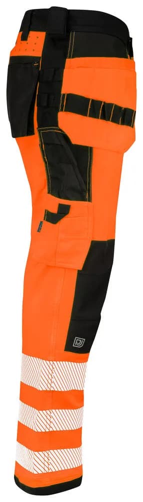 6573 BUNDHOSE STRETCH EN ISO 20471 KLASSE 2 - Orange/Schwarz