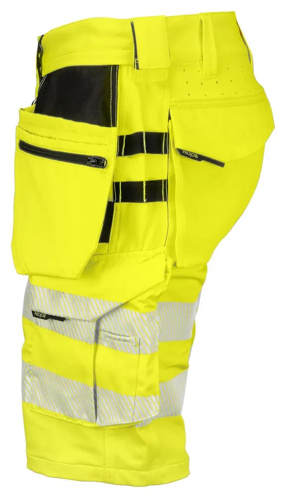 6575 SHORTS STRETCH EN ISO 20471 KLASSE 2/1 - Gelb/Schwarz
