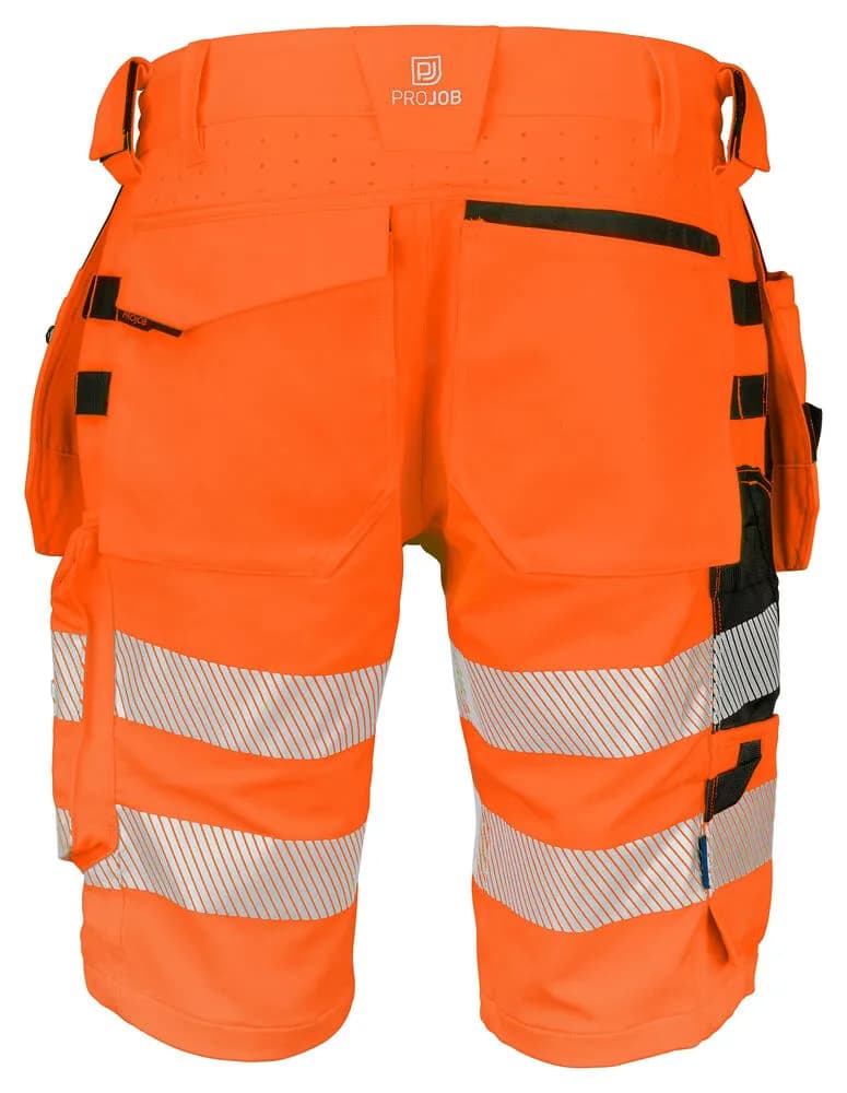 6575 SHORTS STRETCH EN ISO 20471 KLASSE 2/1 - Orange/Schwarz