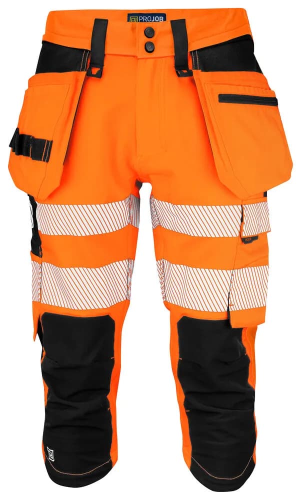 6577 PIRATENHOSE EN ISO 20471 KLASSE 2/1 - Orange/Schwarz