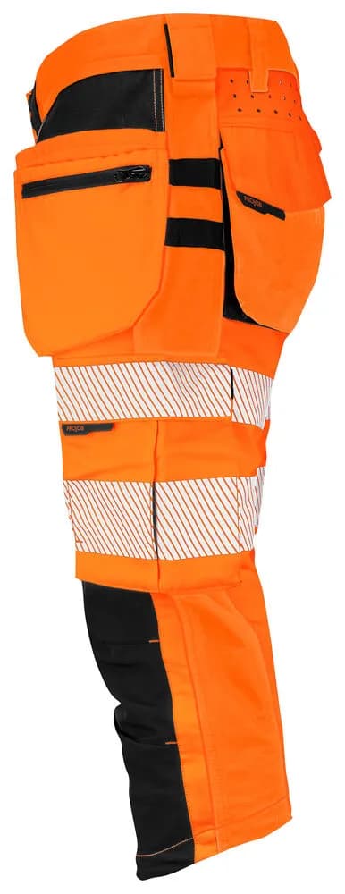 6577 PIRATENHOSE EN ISO 20471 KLASSE 2/1 - Orange/Schwarz