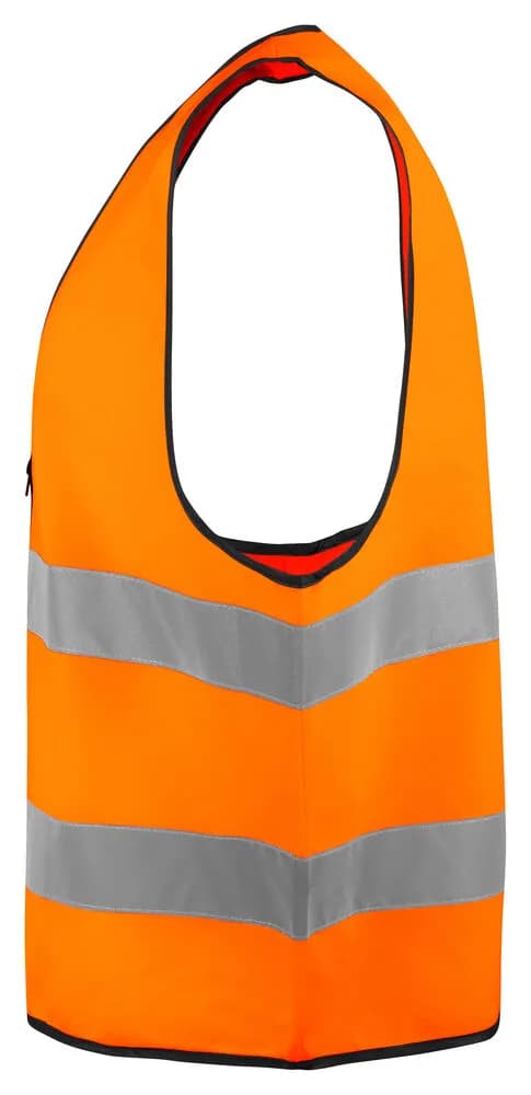 6709 WESTE EN ISO 20471 KLASSE 2 - Orange/Schwarz