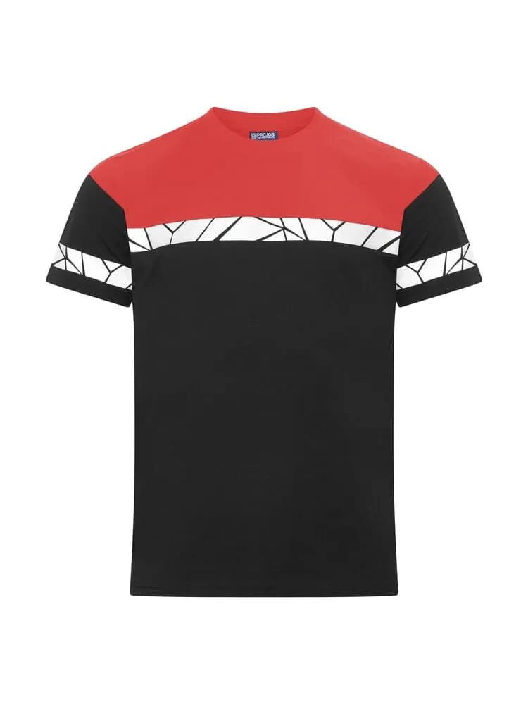 7001 T-SHIRT - Schwarz/rot