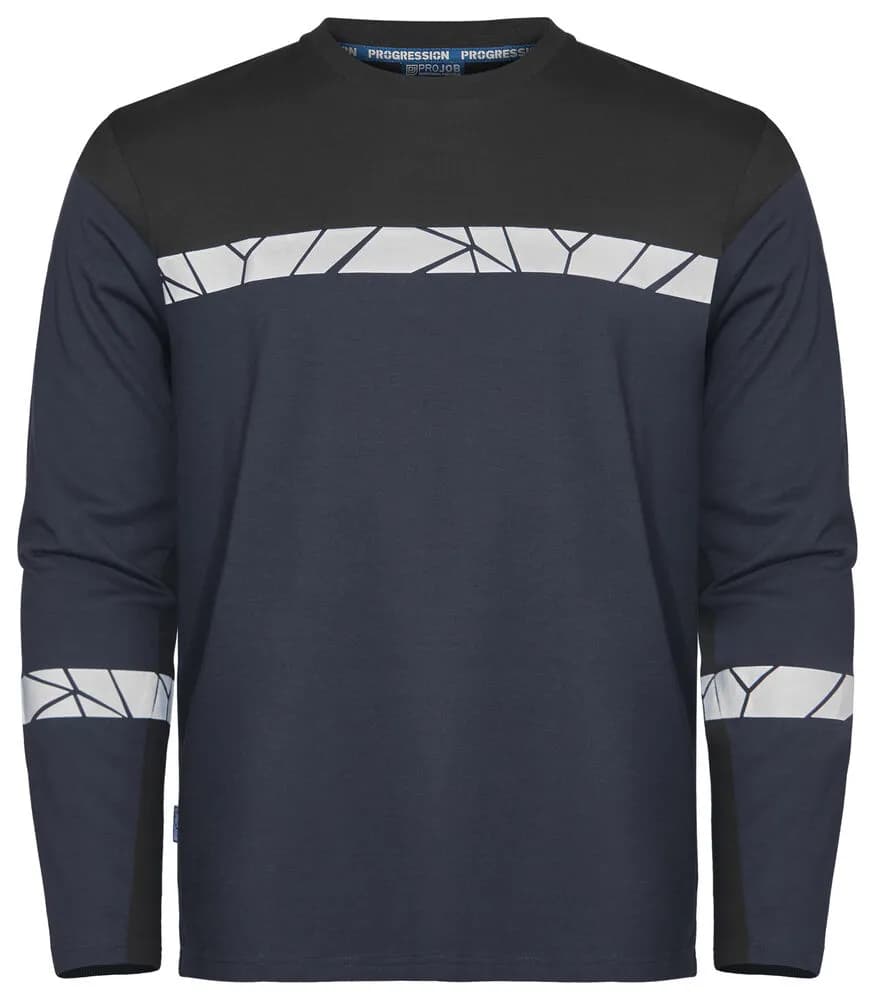 7002 T-SHIRT LANGARM - Marine/Schwarz