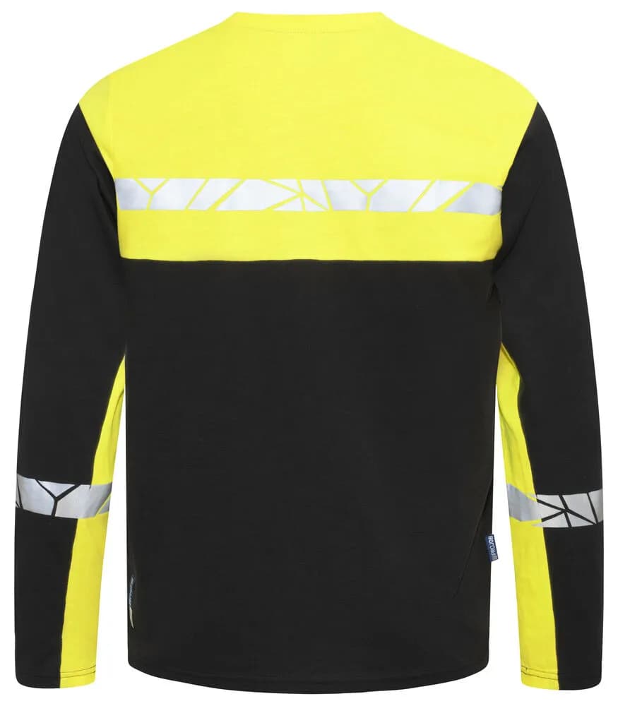 7002 T-SHIRT LANGARM - Schwarz/Gelb