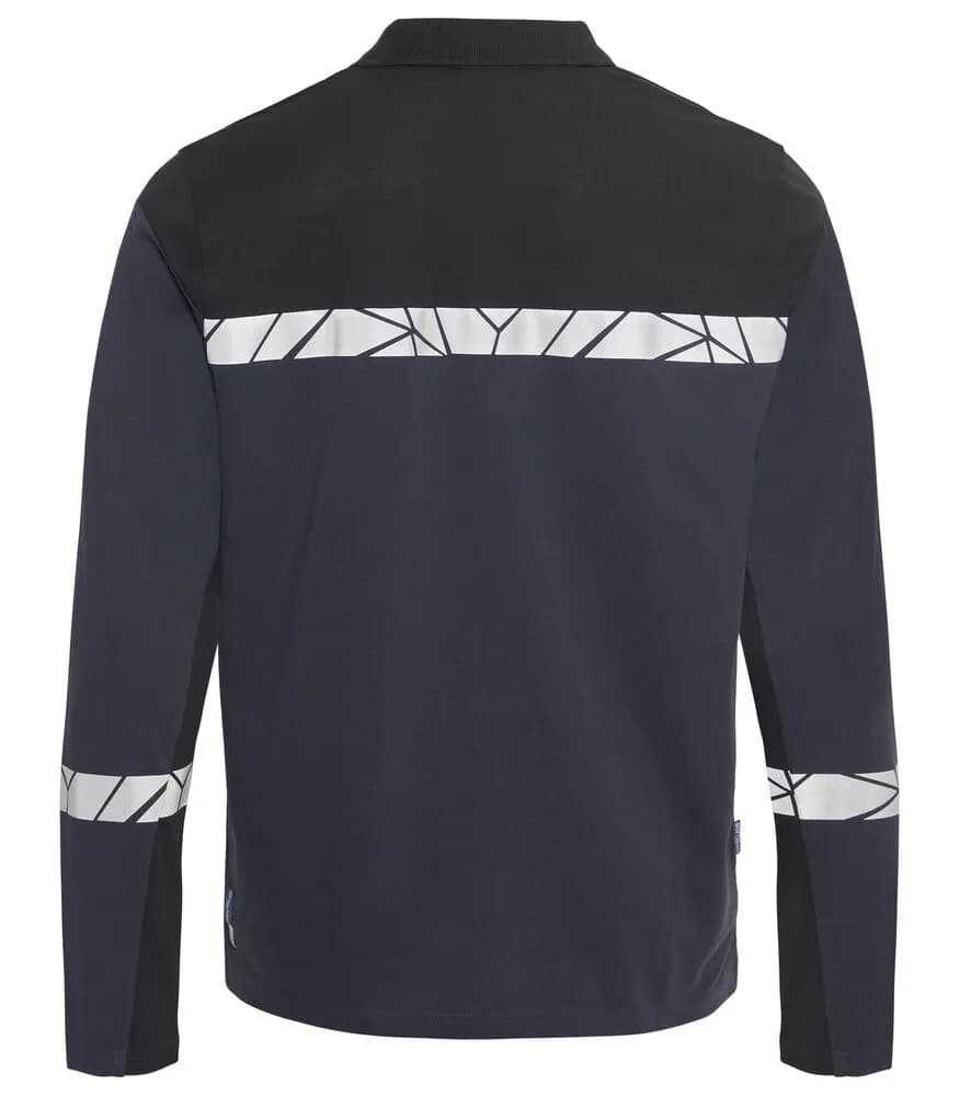 7004 PIQUE LANGARM - Marine/Schwarz