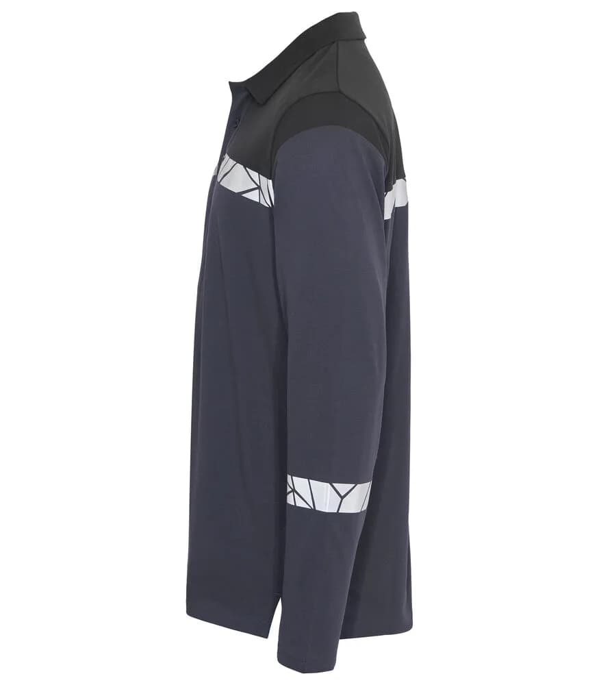 7004 PIQUE LANGARM - Marine/Schwarz