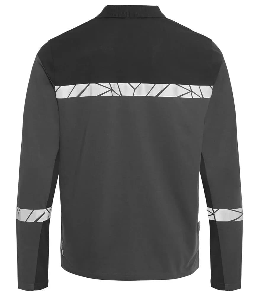 7004 PIQUE LANGARM - Grau/Schwarz