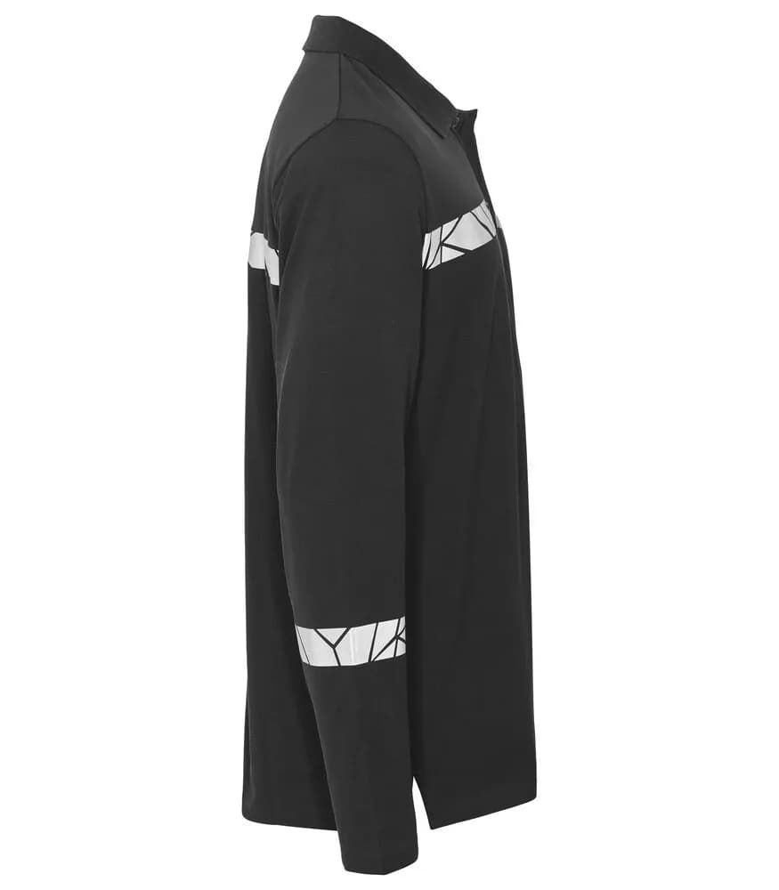 7004 PIQUE LANGARM - Schwarz/Schwarz