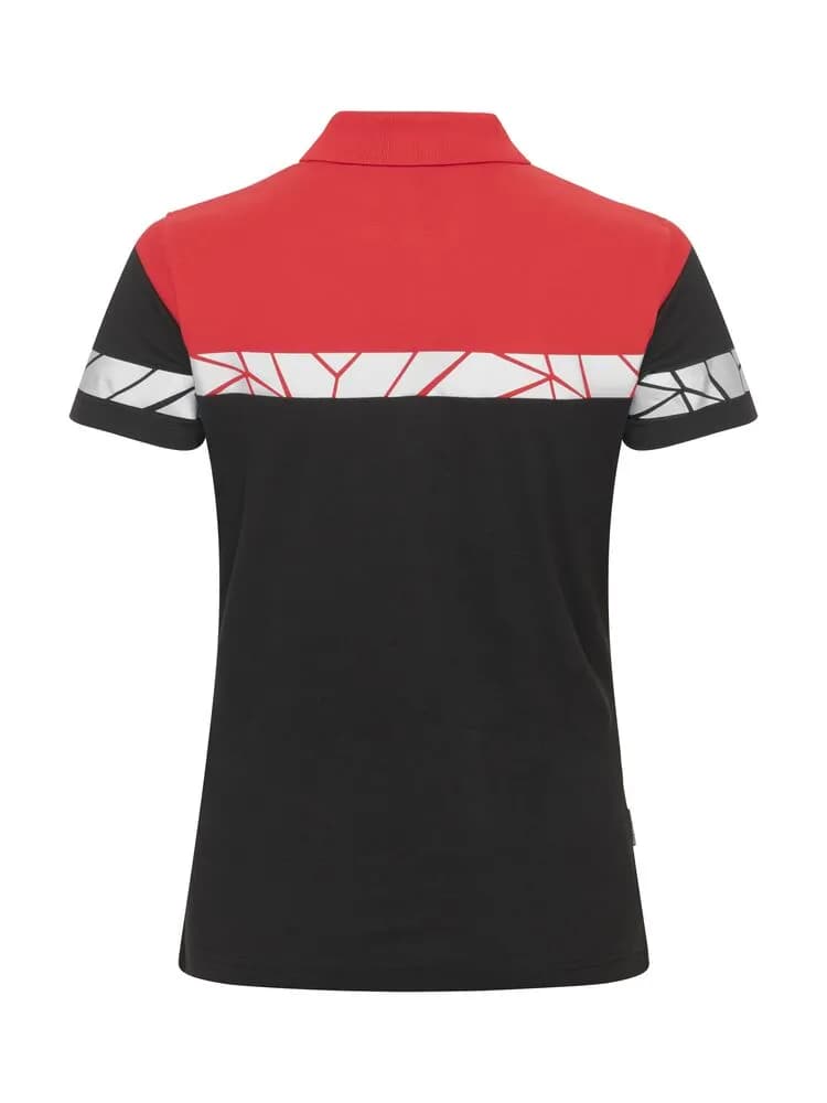 7006 PIQUE DAMEN - Schwarz/rot