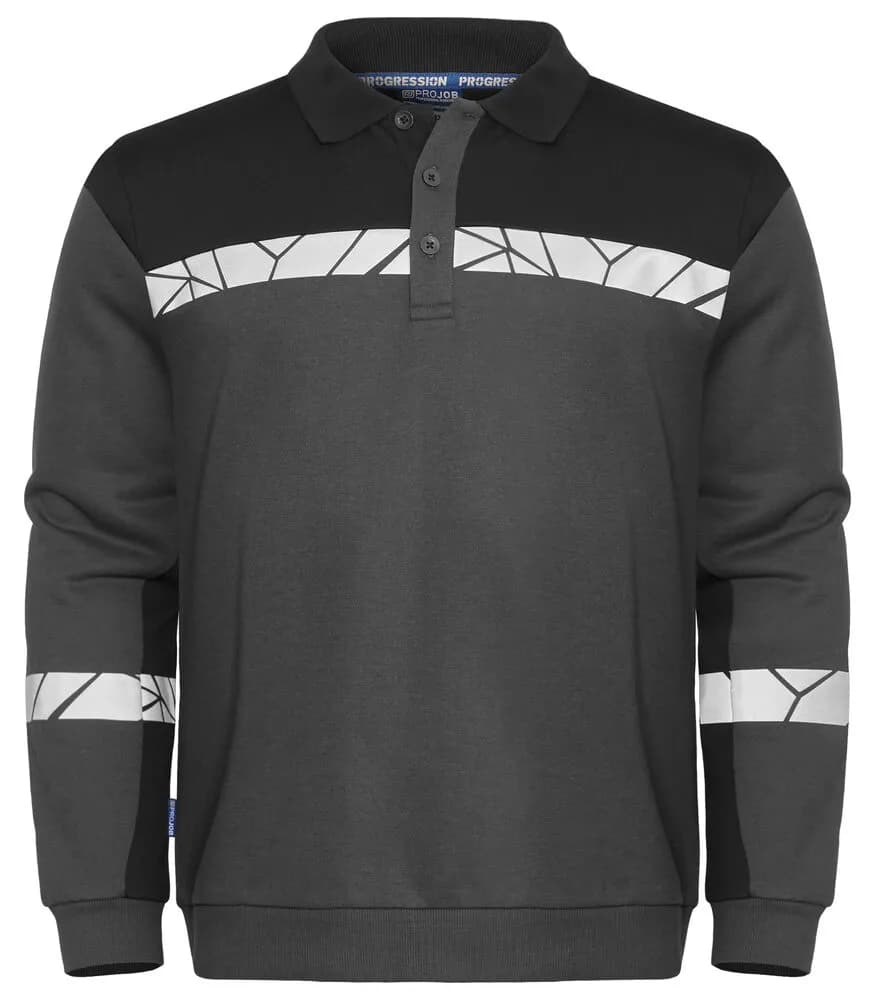 7100 POLO DA SWEATSHIRT - Grau/schwarz