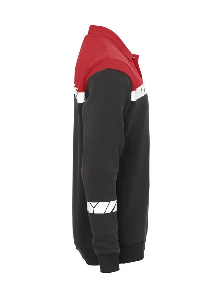 7100 POLO DA SWEATSHIRT - Schwarz/rot