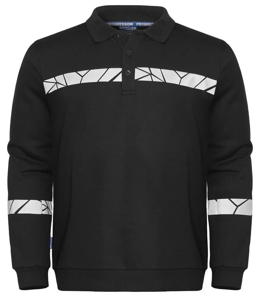 7100 POLO DA SWEATSHIRT - Schwarz/schwarz