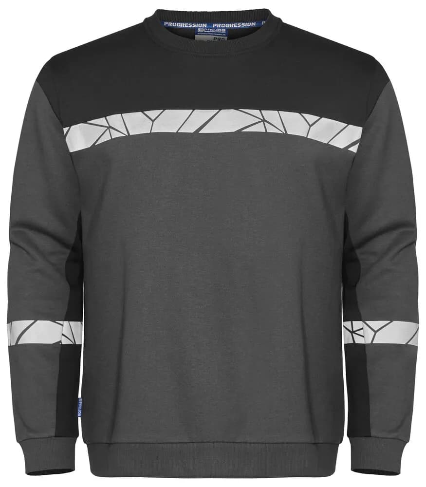 7101 SWEATSHIRT - Grau/schwarz