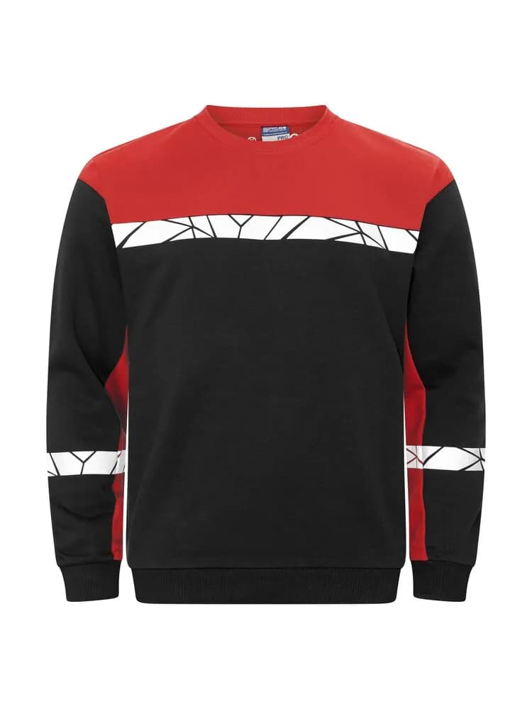 7101 SWEATSHIRT - Schwarz/rot