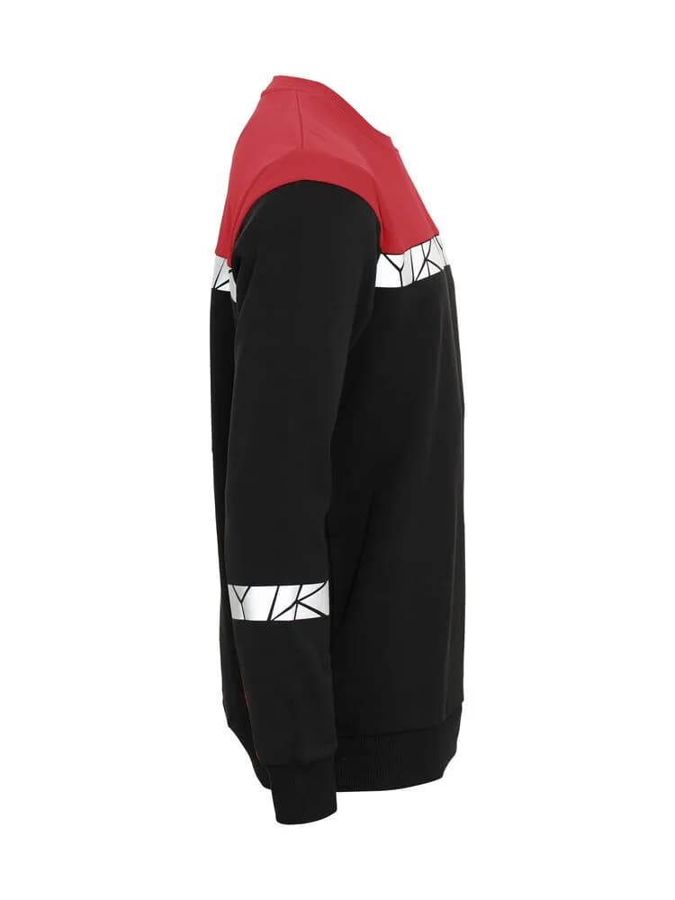 7101 SWEATSHIRT - Schwarz/rot