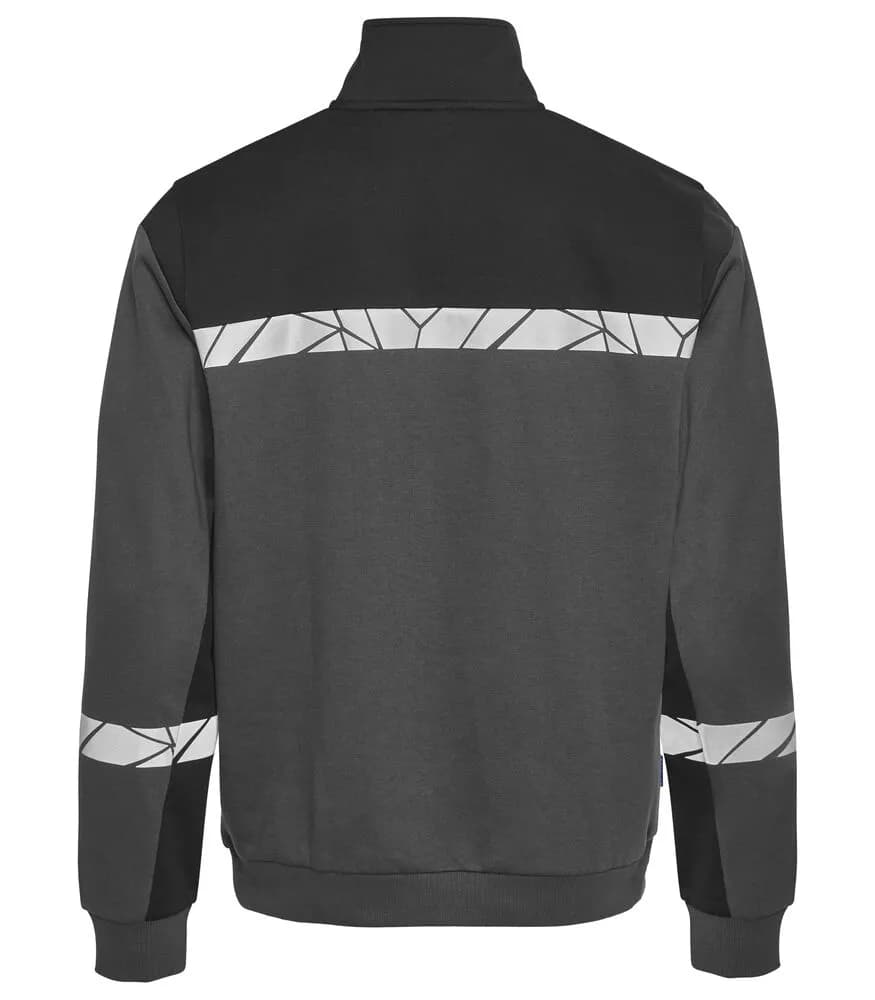 7102 SWEATSHIRT 1/2 ZIP - Grau/schwarz
