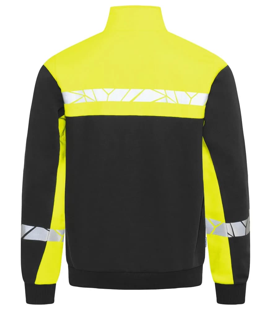 7102 SWEATSHIRT 1/2 ZIP - Schwarz/gelb