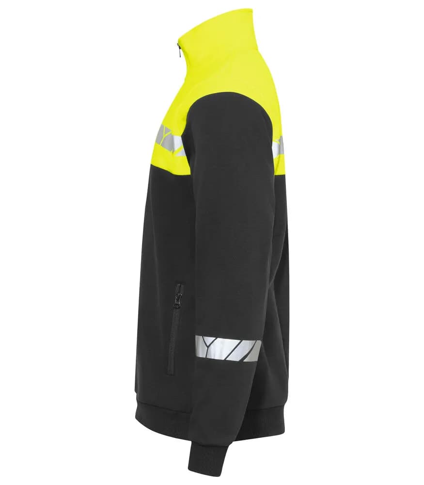 7102 SWEATSHIRT 1/2 ZIP - Schwarz/gelb