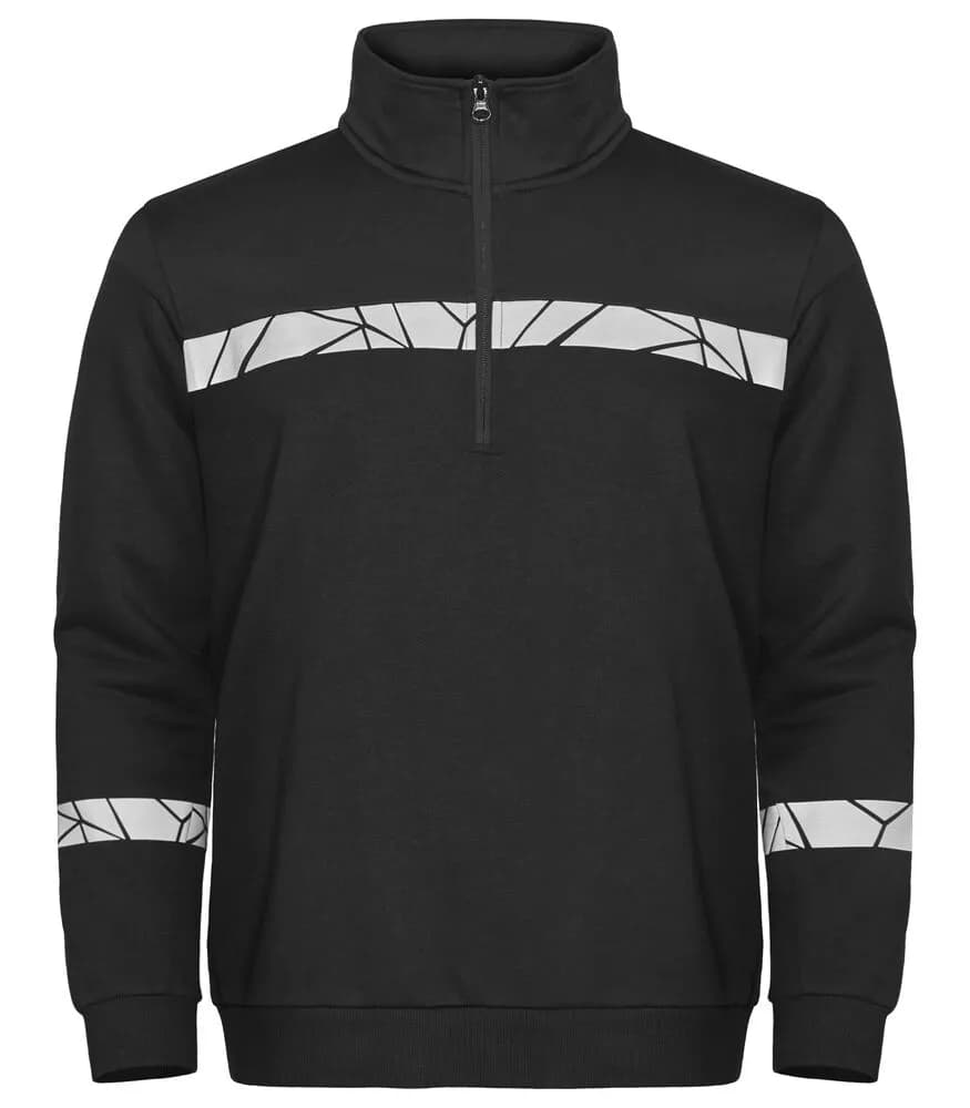 7102 SWEATSHIRT 1/2 ZIP - Schwarz/schwarz
