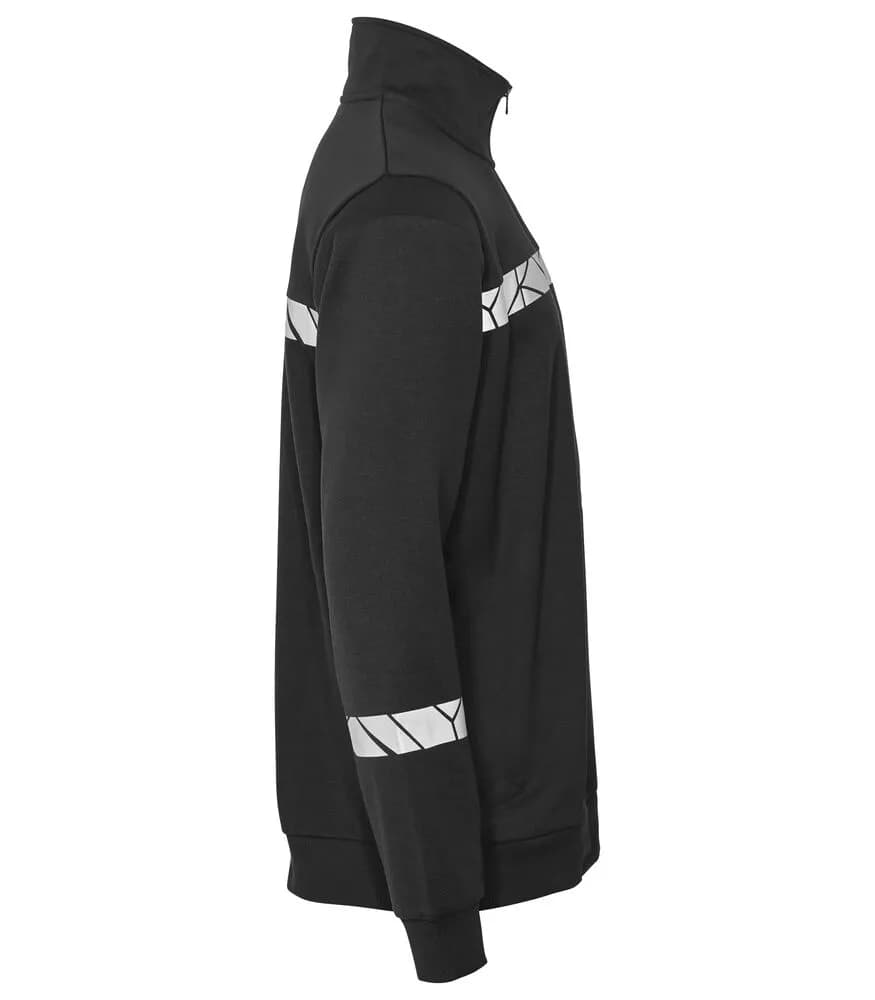 7102 SWEATSHIRT 1/2 ZIP - Schwarz/schwarz