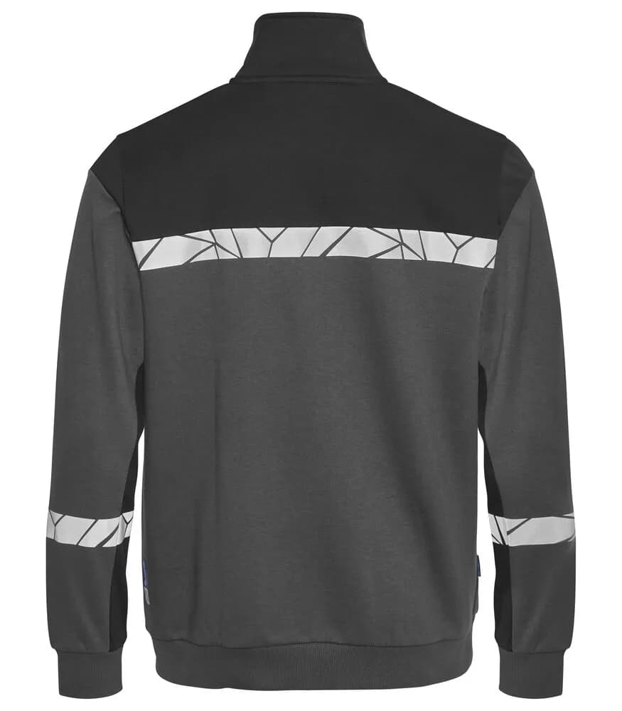 7103 REISVERSCHLUSS-PULLOVER - Grau/schwarz