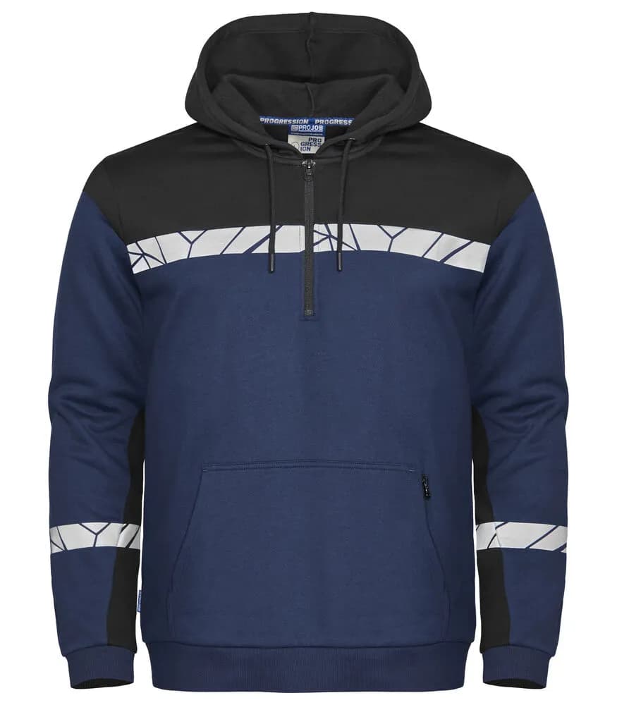 7104 KAPUZENJACKE 1/2 ZIP - Marine/schwarz