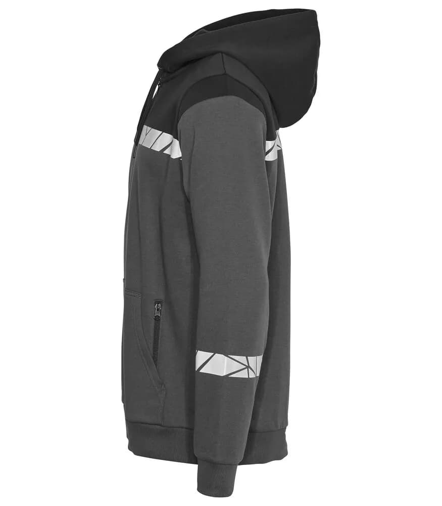 7104 KAPUZENJACKE 1/2 ZIP - Grau/schwarz
