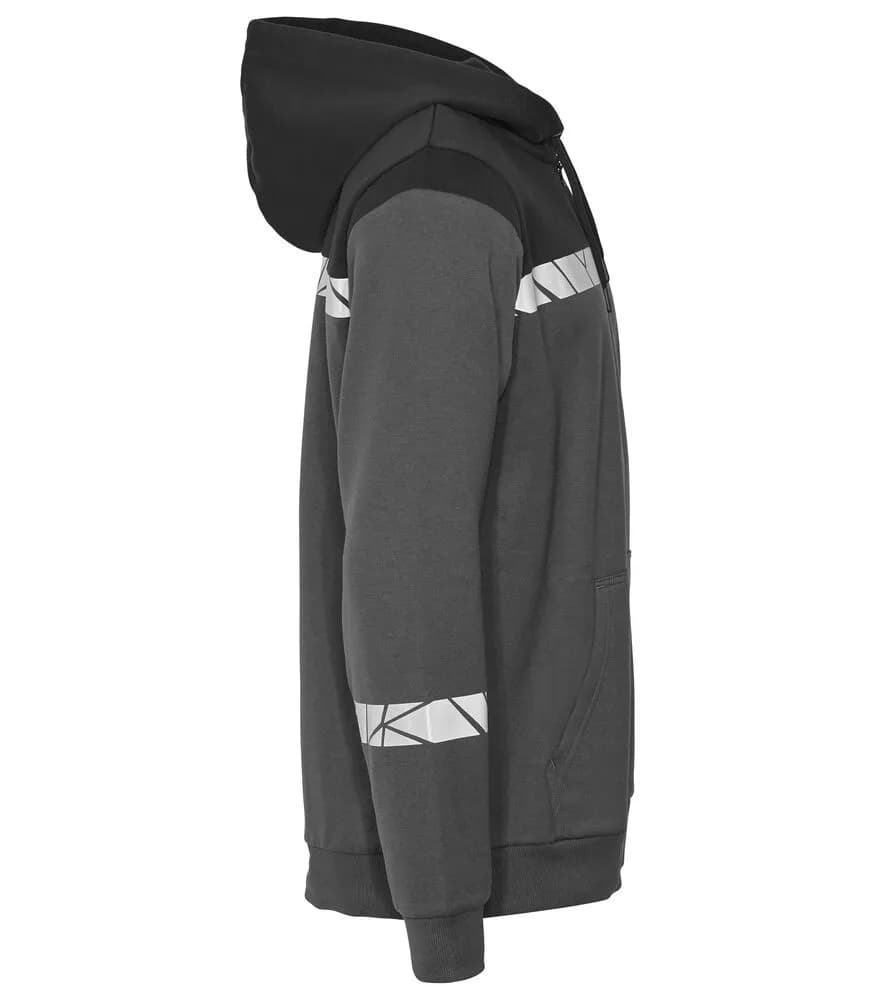 7104 KAPUZENJACKE 1/2 ZIP - Grau/schwarz