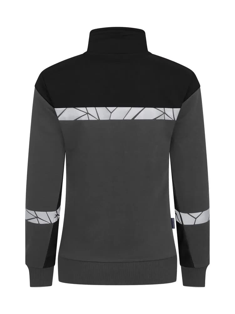 7105 DAMEN SWEATSHIRT - Grau/schwarz