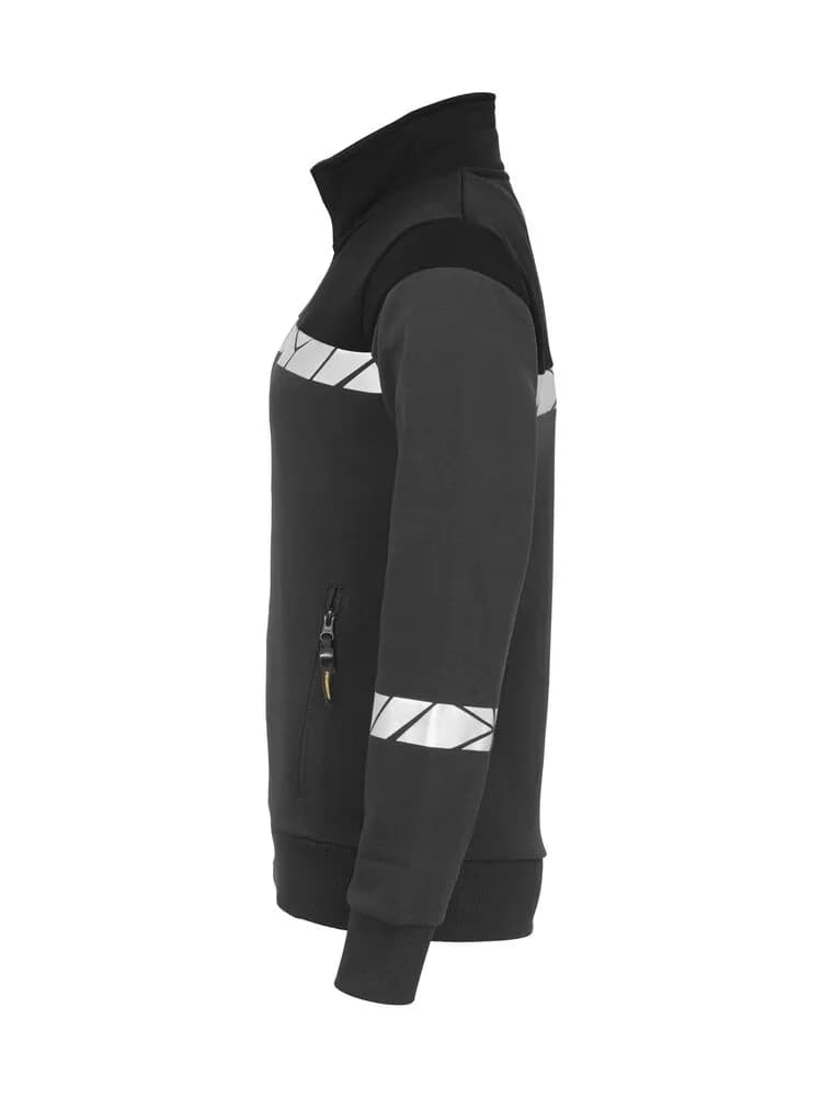 7105 DAMEN SWEATSHIRT - Grau/schwarz