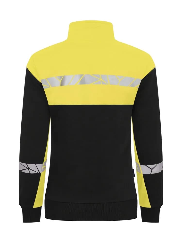 7105 DAMEN SWEATSHIRT - Schwarz/gelb