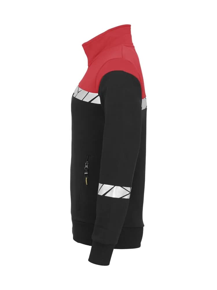 7105 DAMEN SWEATSHIRT - Schwarz/rot