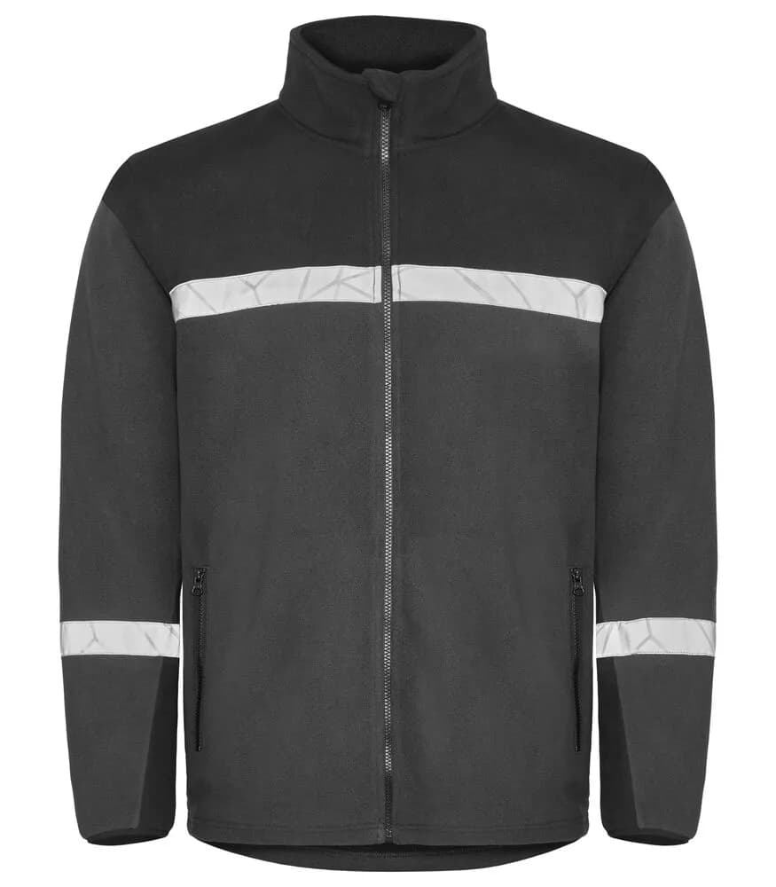 7300 FLEECE  JACKE - Grau/schwarz