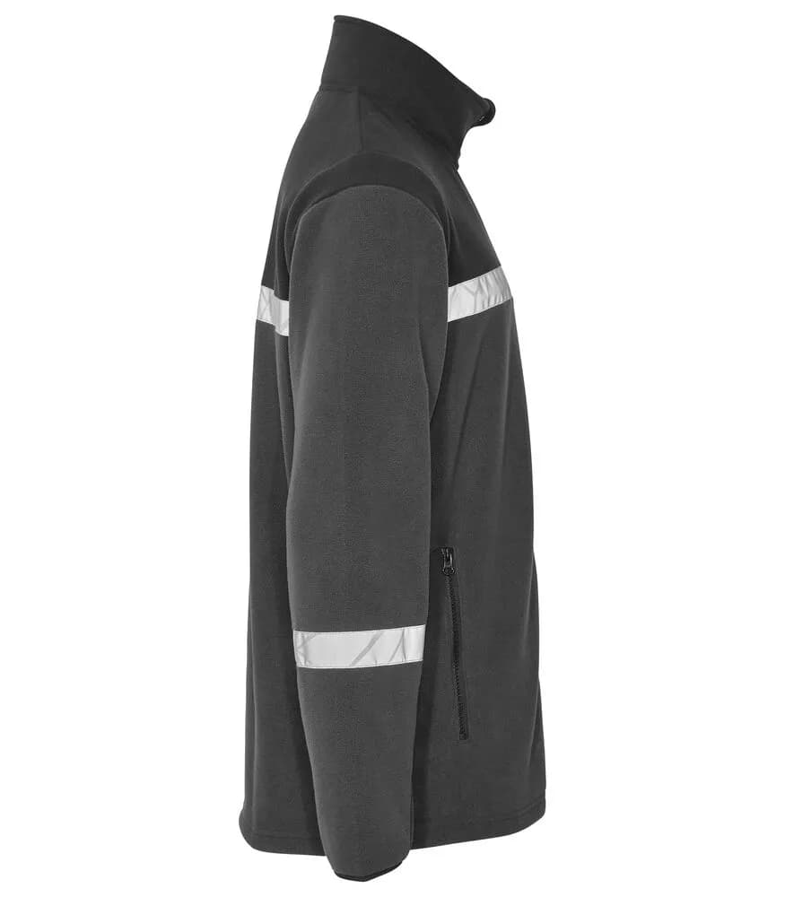 7300 FLEECE  JACKE - Grau/schwarz