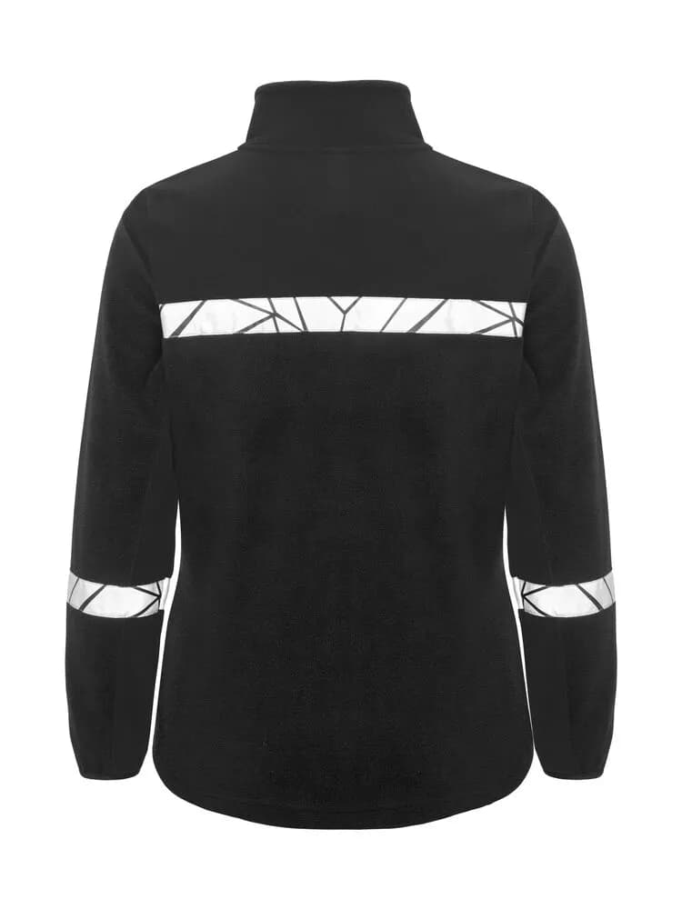 7301 DAMEN FLEECE JACKE - Schwarz/schwarz
