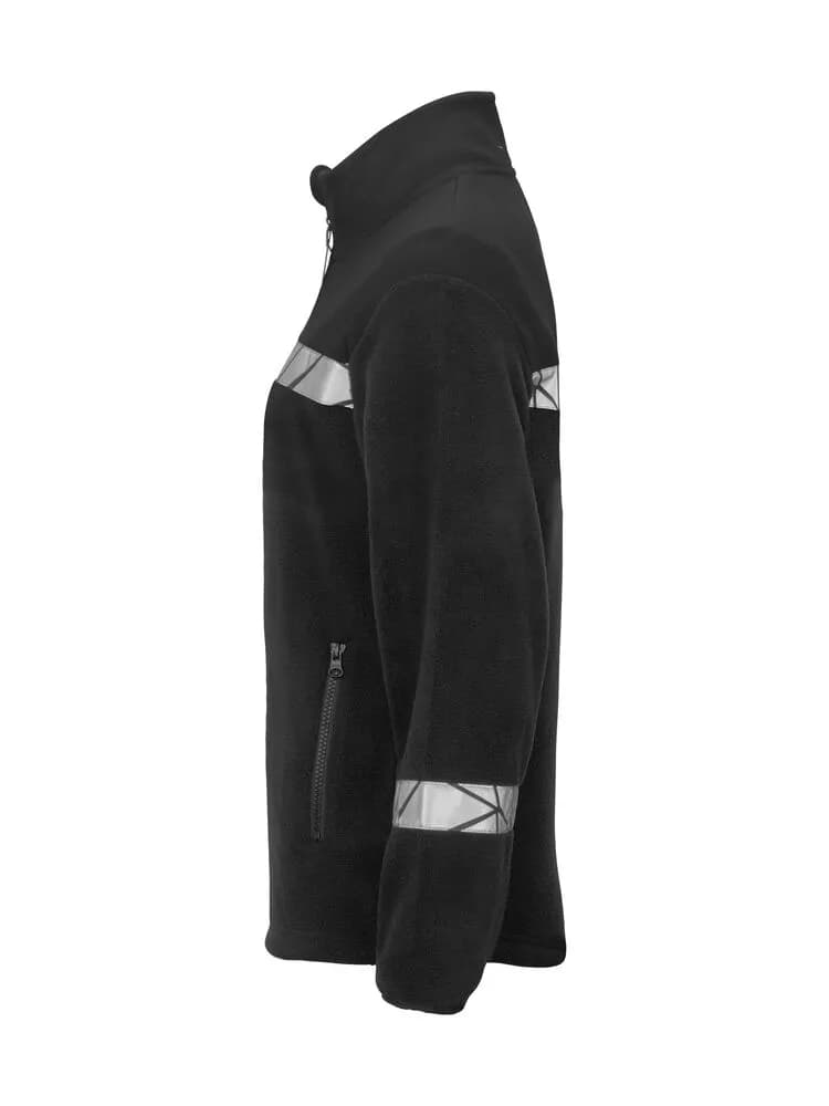 7301 DAMEN FLEECE JACKE - Schwarz/schwarz